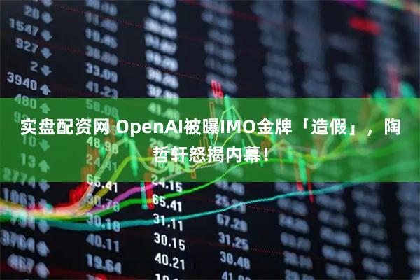 实盘配资网 OpenAI被曝IMO金牌「造假」，陶哲轩怒揭内幕！
